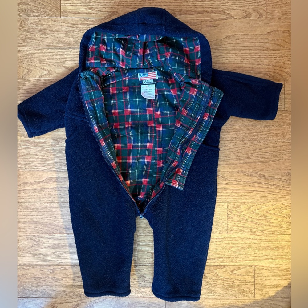 Vintage 90s Fleece bunting suit | Made in Canada | Size 18 months